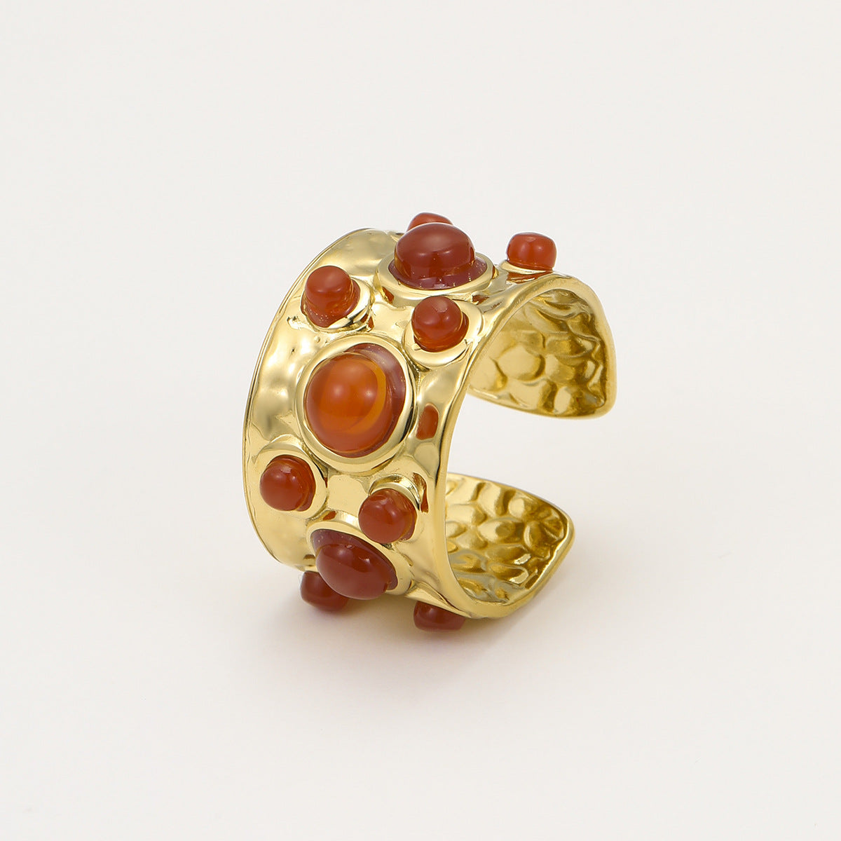 Wholesale French court style multi-gemstone open retro ring